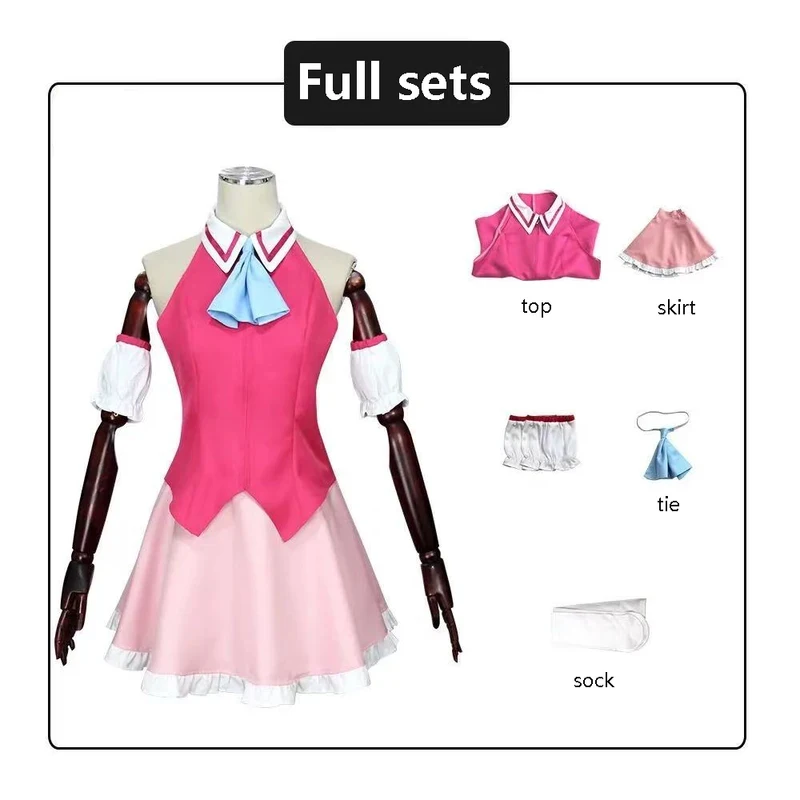 

♥2026 New Halloween Costume Cosplay Ai Anime Oshi No Ko Hoshino Ai Cute Lolita Red Dress Party Outfit Role Play Clothing ★★★