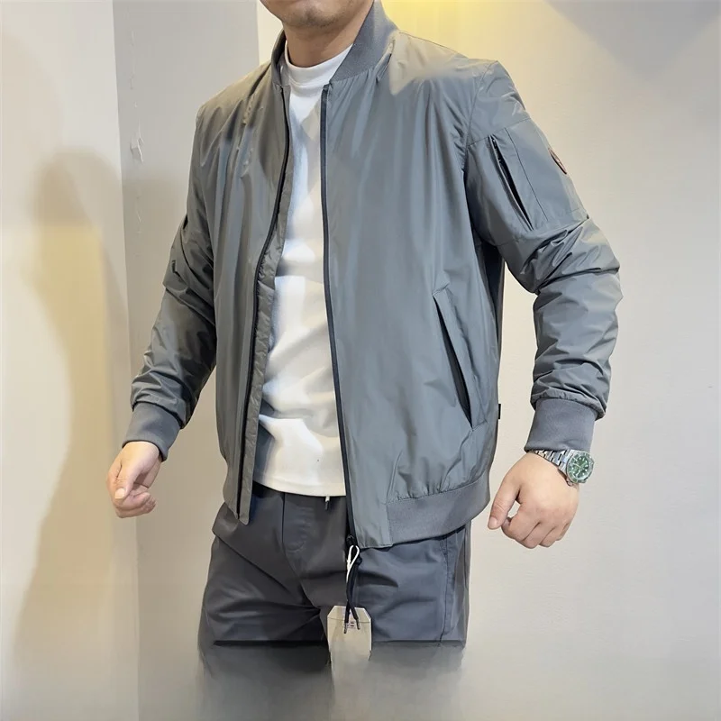 

Мужская куртка Nordic High-End из легкой ткани с эффектом памяти, ветрозащитная, водонепроницаемая, с воротником-бомбером, весна-осень, стандартный крой