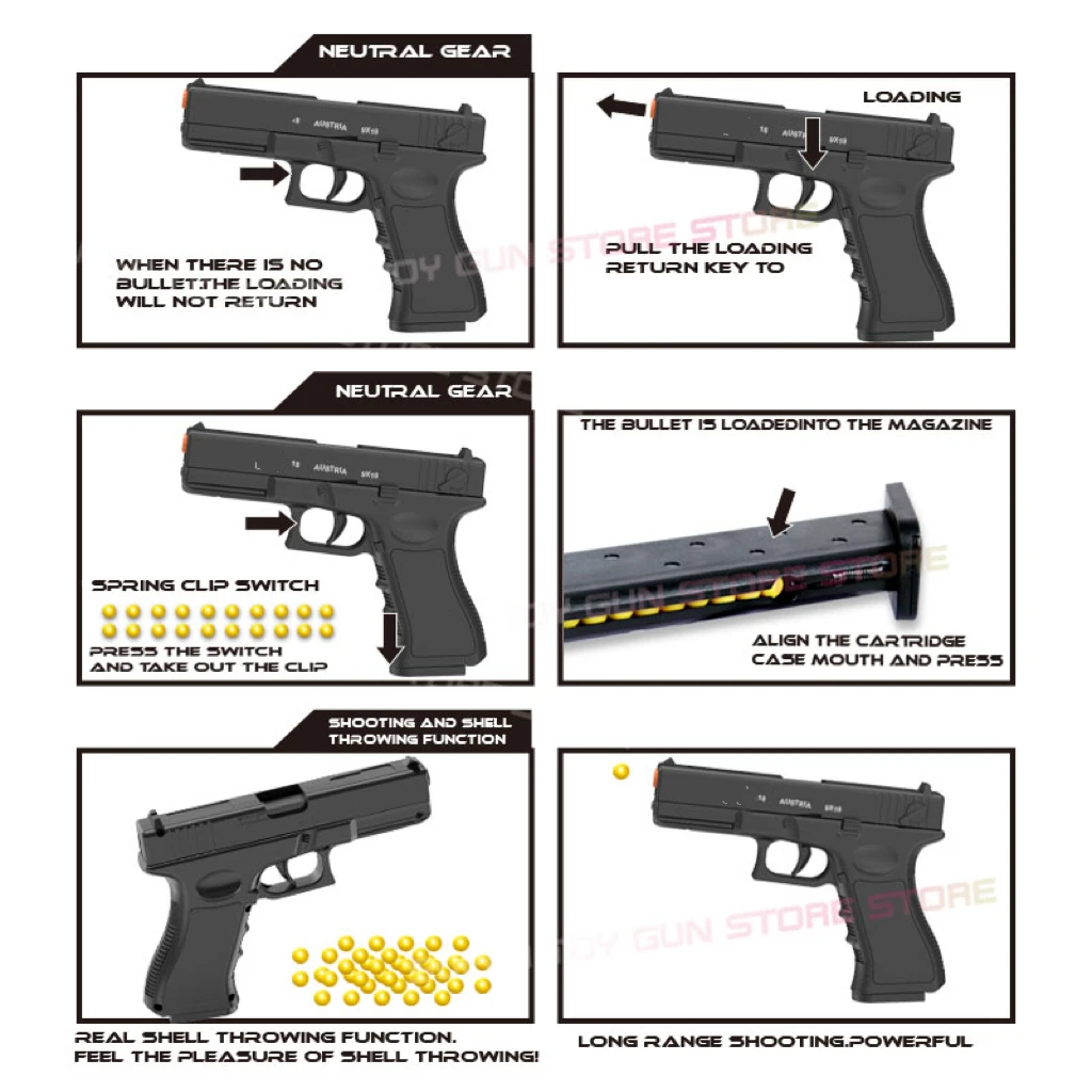 Juguete de Pistola de Disparo Deportivo para Exteriores, Kit con Accesorios Incluidos, Pistola de Bolas de Espuma Segura