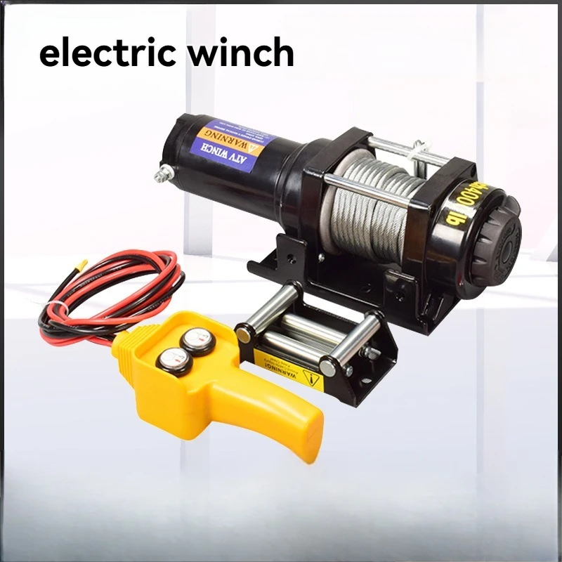 Electric Winch 12V Car Mounted Small Crane 24V Electric Hoist Winch Off-road Vehicle Towing Self Rescue Trailer Winch
