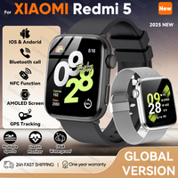 2025 New For Xiaomi Redmi Watch 5 Bluetooth Call GPS Tracking NFC Heart rate IP68 Waterproof Sport Fitness Smart bracelet Unisex