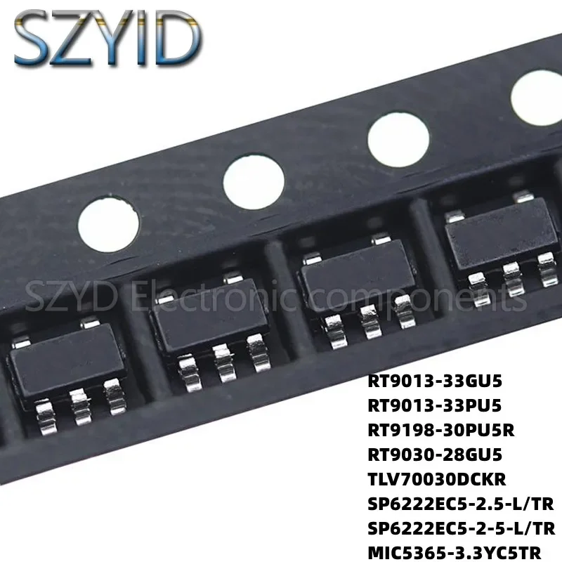 100PCS SC70-5 RT9013-33GU5 RT9013-33PU5 RT919830PU5R RT903028GU5 TLV70030DCKR SP6222EC5-2.5LTR SP6222EC5-2-5LTR MIC5365-3.3YC5TR