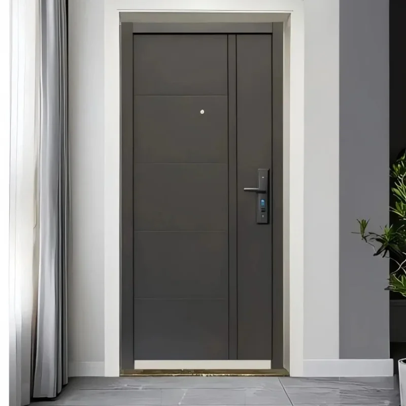 Classic Design Villa Security Luxury Steel Modern High Quality Wooden Door