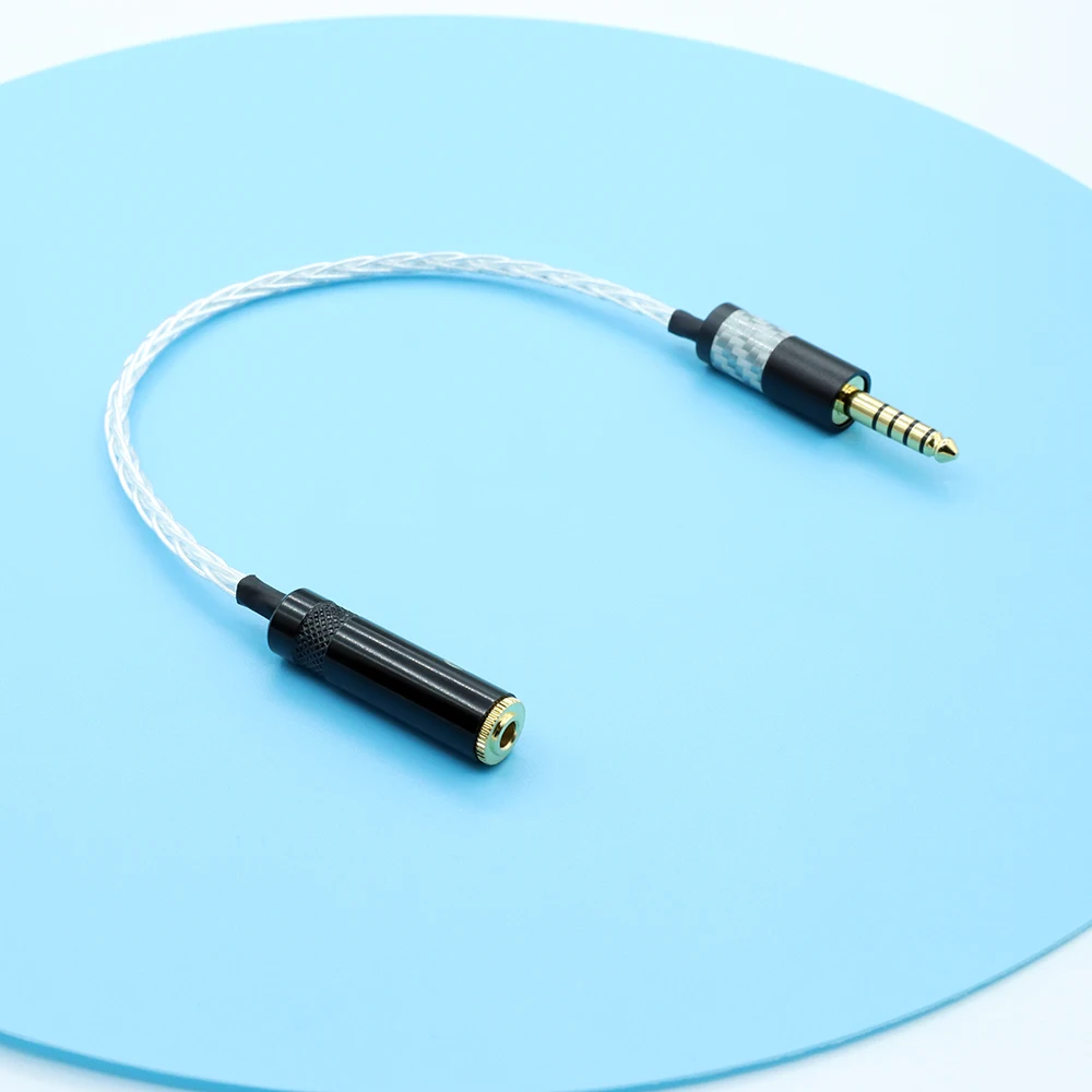 HIFI 4.4MM Balanced Headphone Adapter Audio Cable 4.4 to 3.5mm Female 3.5mm Female to 4.4mm Male HIfi Music