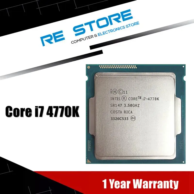 Go! Used Intel Core i7 4770K SR147 3.5GHz Quad-Core CPU Desktop LGA 1150 Processor