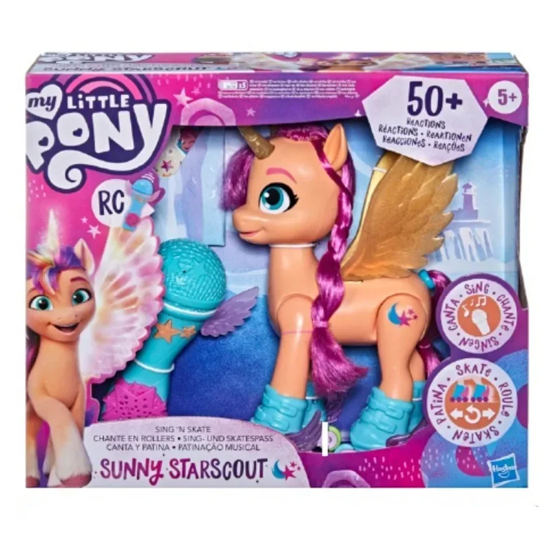 Hasbro Genuine Anime My Little Pony The Movie Skate Sunny Starscout Active Joint Gifts for Children Action Figure Model Toys