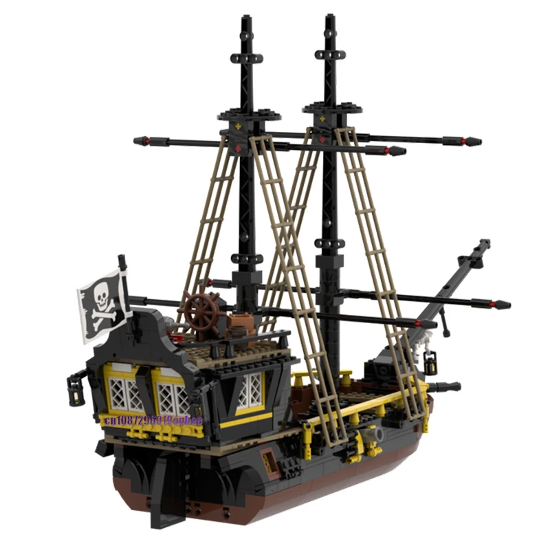 Novo 847 pçs série pirata medieval recompensa pirata navio à vela modelo diy idéias criativas brinquedo da criança presente de aniversário blocos MOC-21322