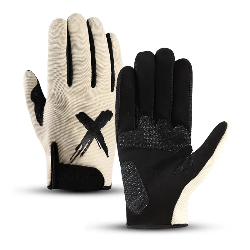Motorcycle Gloves Touch Screen Full Finger Moto Gloves Silicone Anti-slip Shock Absorption Adjustable Velcro Breathable Wear-res
