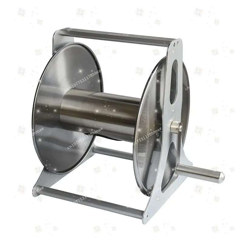 Water pipe storage rack, car wash and watering water pipe rewinder, stainless steel wall-mounted