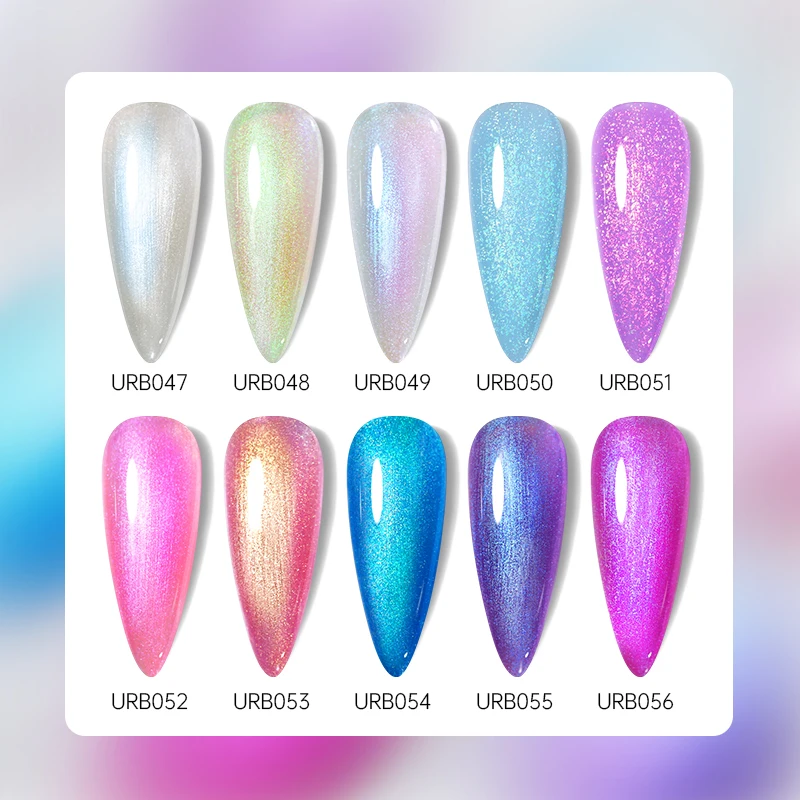 UR SUAGR-Gel de base en caoutchouc aurore bleu bébé, paillettes, coulée, vernis à ongles, Rotterdam, kling, trempage, gel UV pour salon professionnel, 7ml