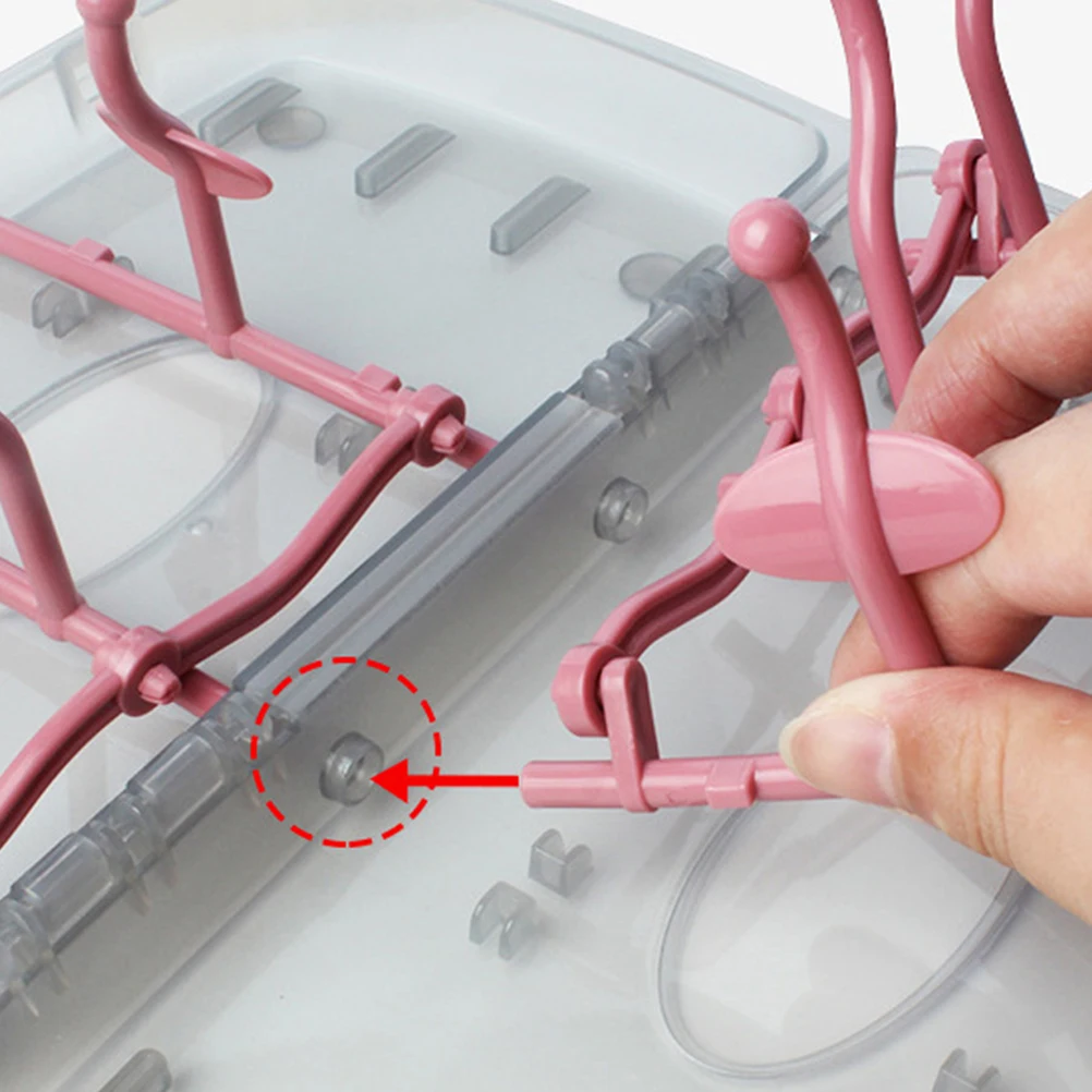 

Многофункциональная подставка для сушки детских бутылочек, 1 шт., красная, из толстого пластика, с нескользящим дренажным основанием, для кухни