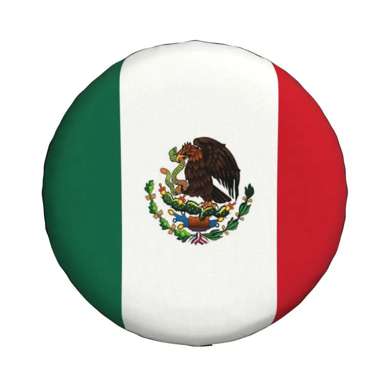 Mexico Flag Tire Cover 4WD 4x4 RV Spare Wheel Protector for Toyota Land Cruiser Prado 14\