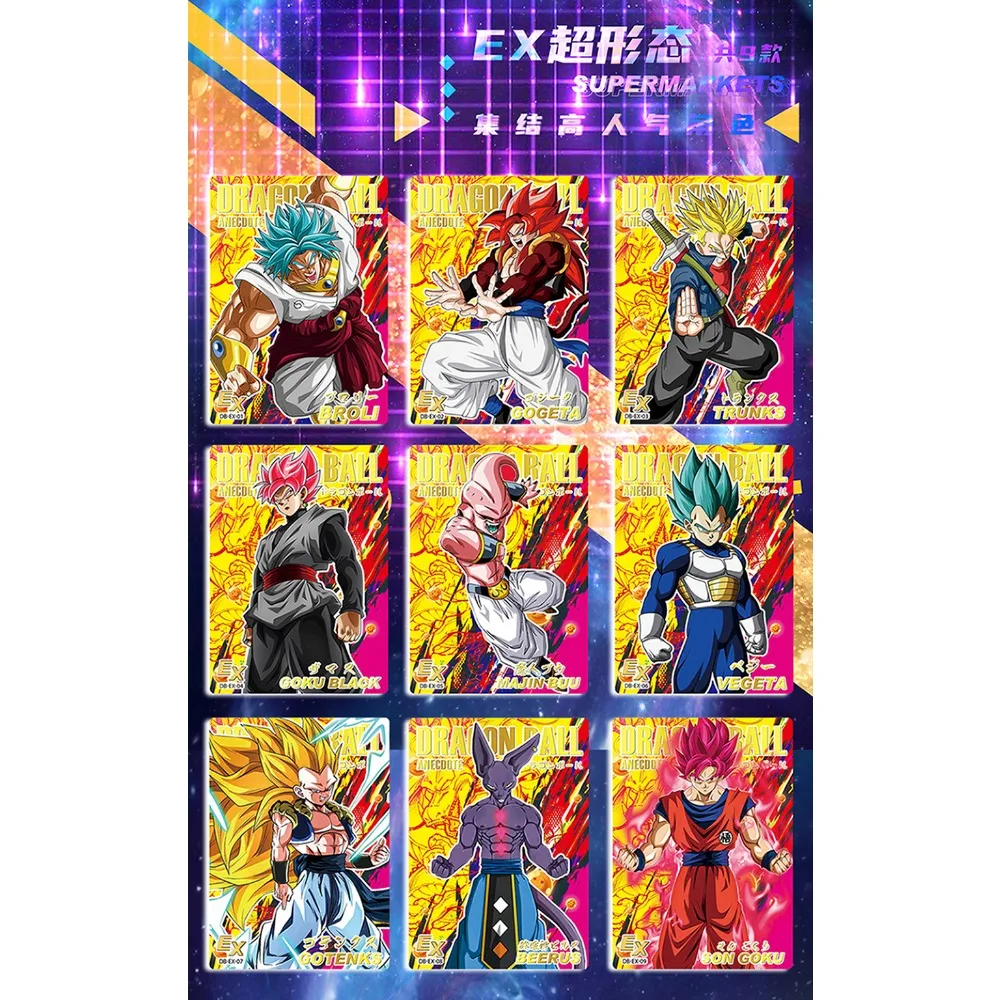 Japanese Anime Dragon Ball Collection Card Son Goku Vegeta IV Rare Classic Comic Background Character Card Boys and Girls Gifts