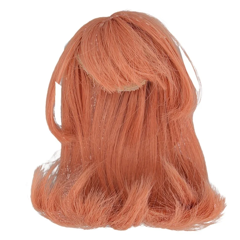 1/6 Ball Jointed Doll Wig with Bangs DIY Simulated Scalp High Temperature Silk Doll Hair Wig for 15.5 to 17cm Doll