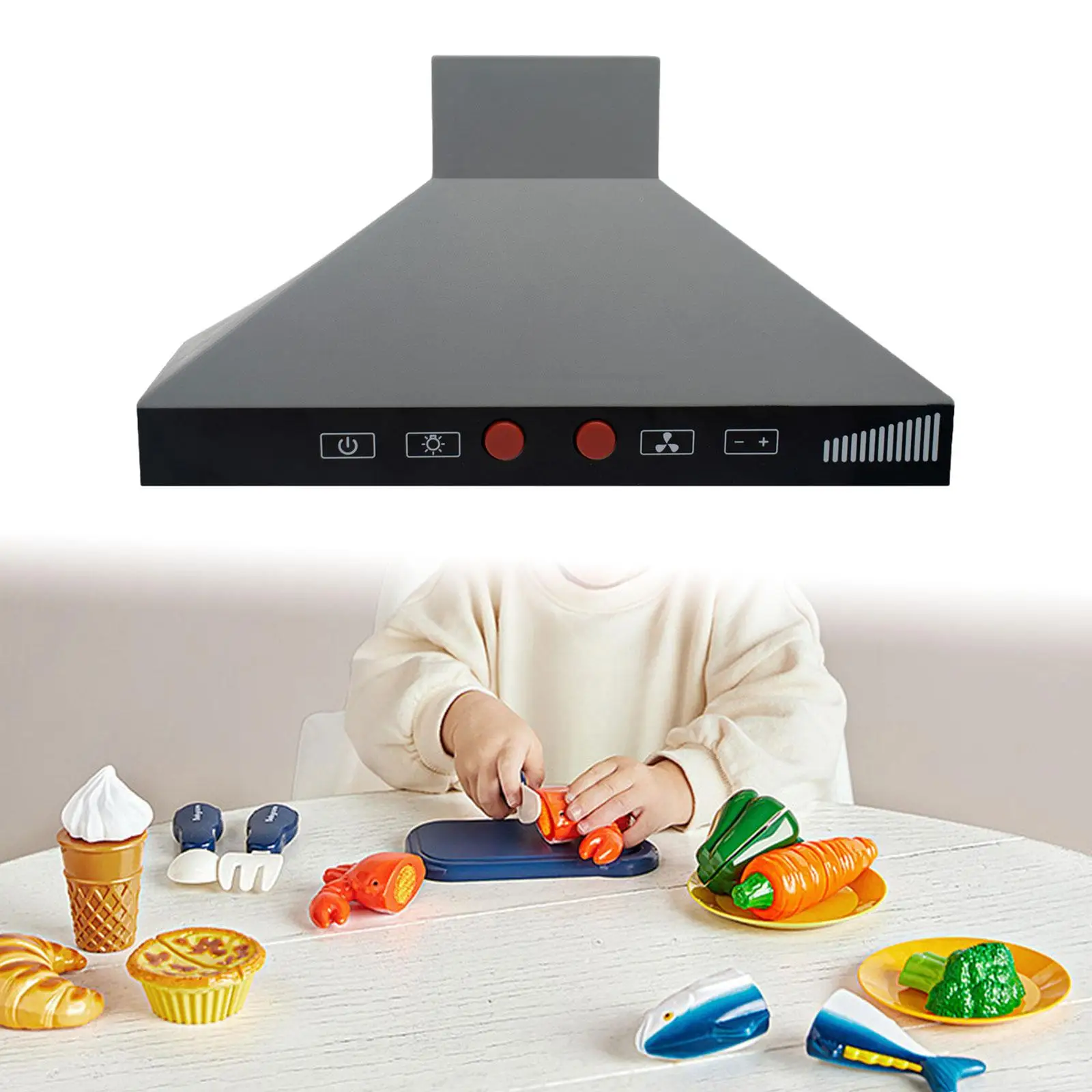 キッズキッチンレンジフードおもちゃ、ドールハウス用品、キッチン換気扇、調理アクセサリー