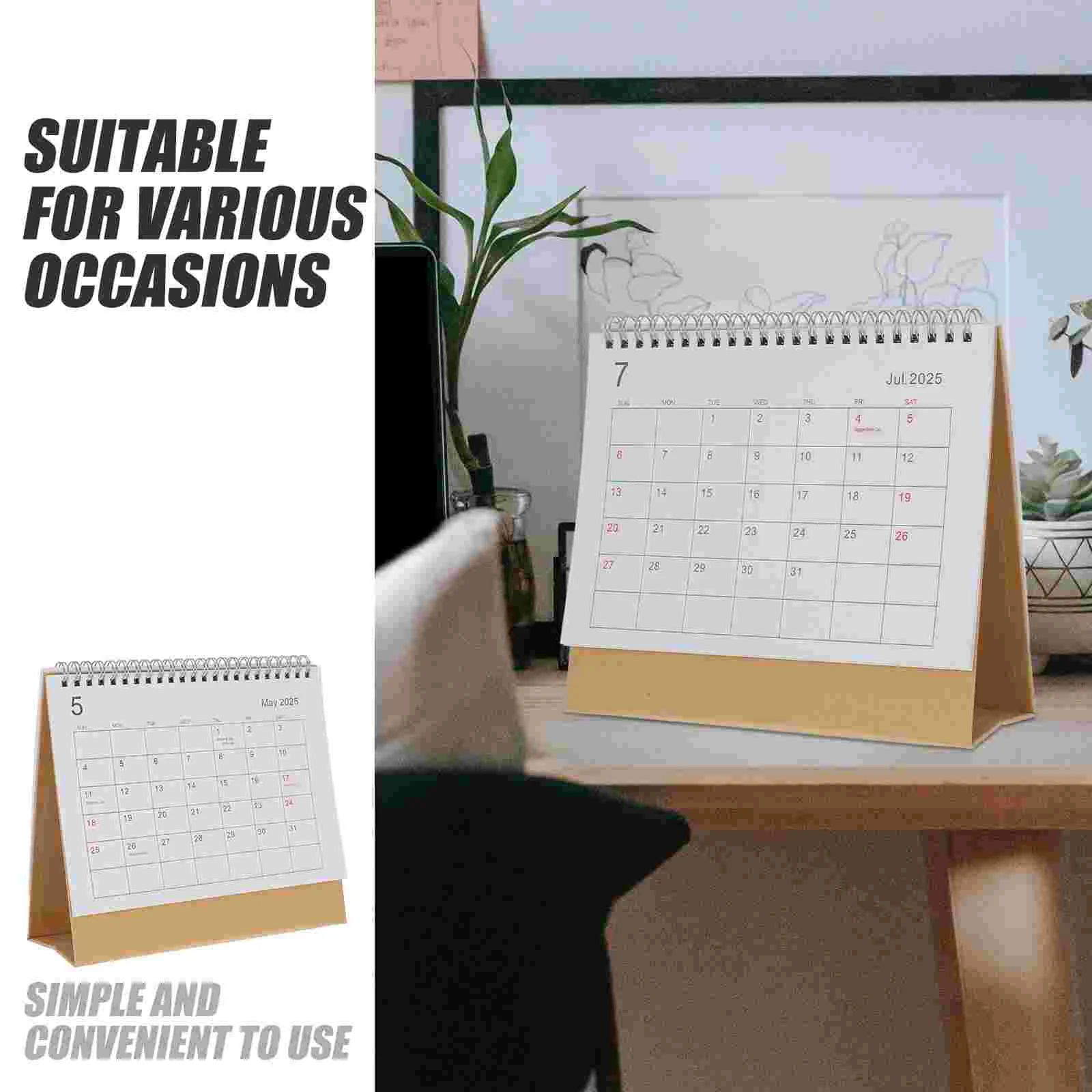 English Version Desk Calendar Advent Calendars Desktop Tear off Large Small Paper Office Flip for Daily Standing