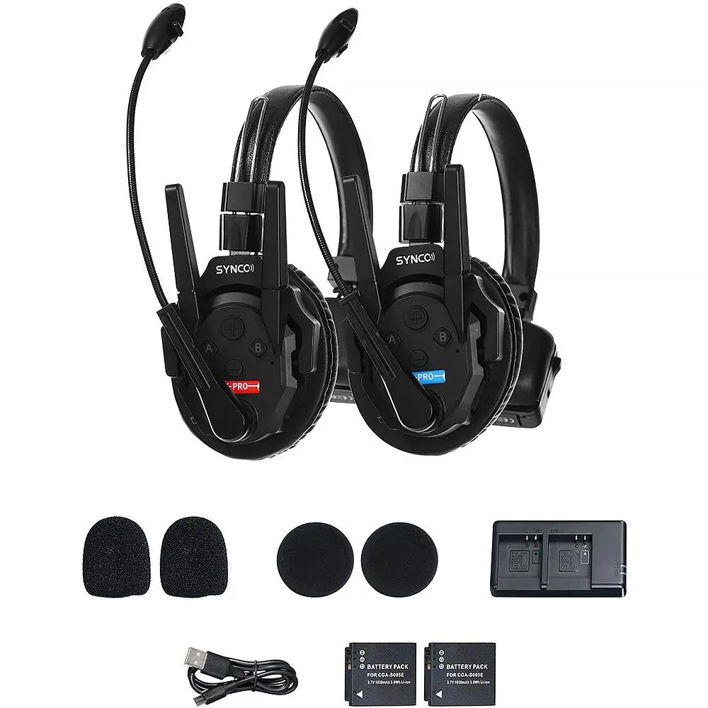 Synco Xtalk XPro2 Wireless Intercom System with 2 Single-Ear Headsets 2.4 GHz