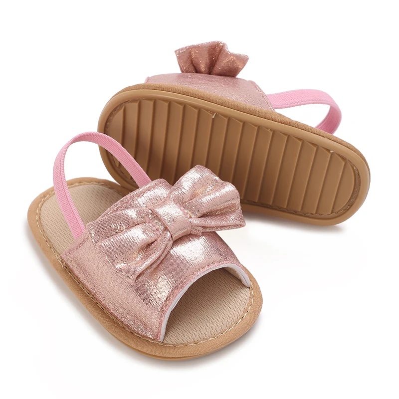 0-18M Baby Cute Preschool Summer Sandals Pink Princess Casual Soft Rubber Sole Anti slip Single Shoes Girl\'s Walking Shoes