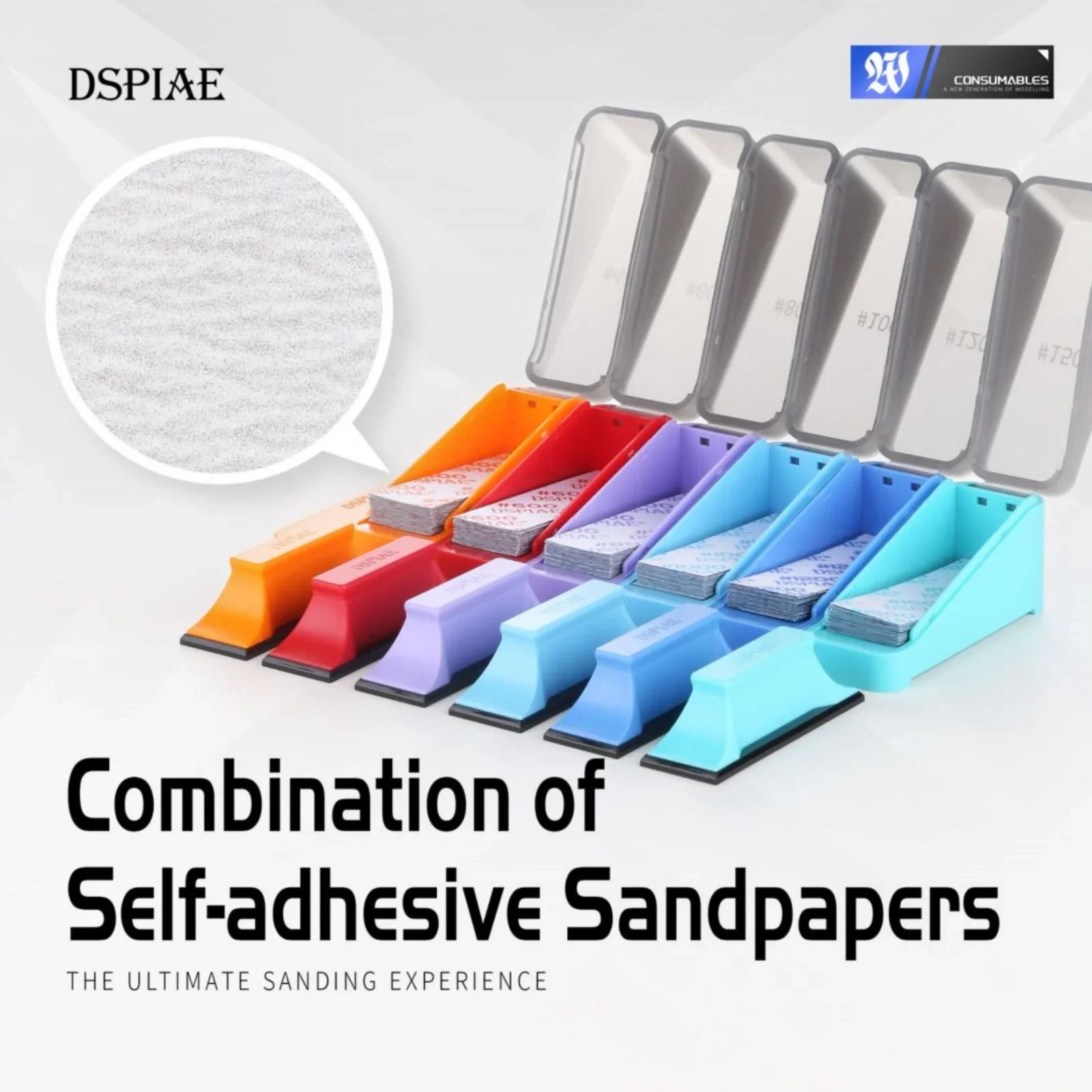 

DSPIAE XSP Combination of Self-adhesive Sandpapers Included Grinding Block for Modeler Gundam Hobby Model Making DIY Tools