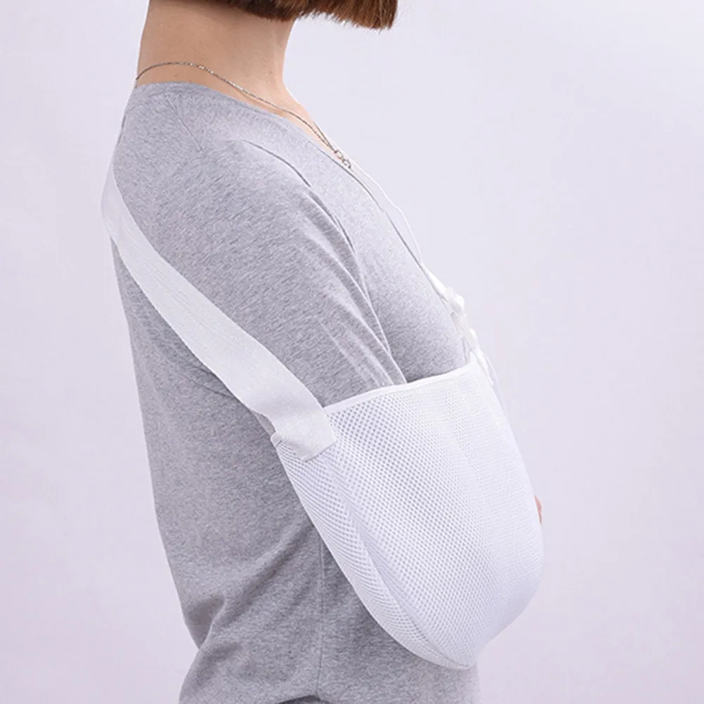 Dislocated Shoulder Immobilizer Breathable Mesh Arm Sling Adjustable Support Strap Thumb Loop for Shoulder Injury Recovery Arm
