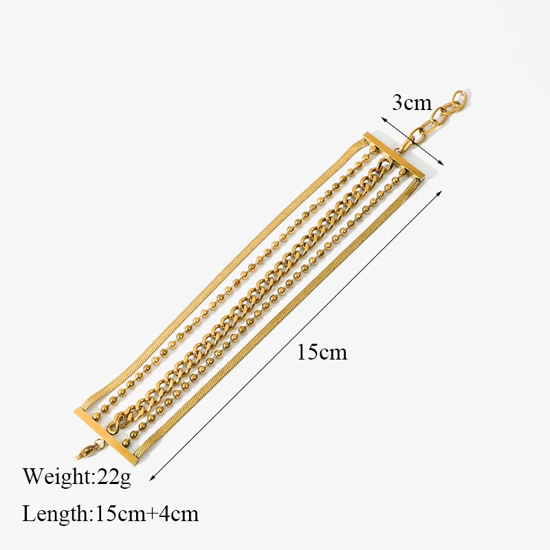 EILIECK 316L Edelstahl Exquisites Strass-Armband für Damen, Charmantes Metallarmband in Goldfarbe, Trendiger Armschmuck, Geschenk – Detail 12
