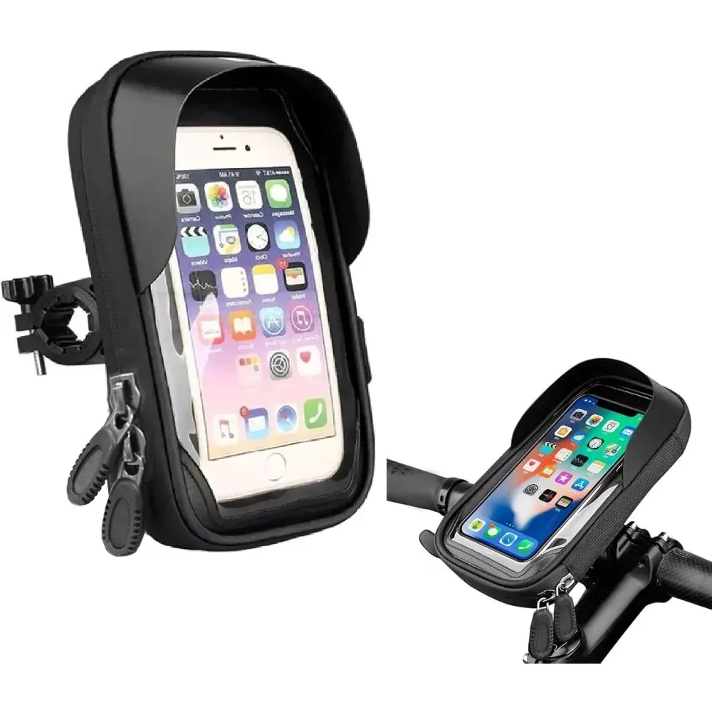 360 °   Drehbare Wasserdichte Fahrrad-Handyhalterung Touchscreen-Reißverschluss-Lenkertasche Sonnenschutz Regenschutz Motorrad-Roller-Tasche