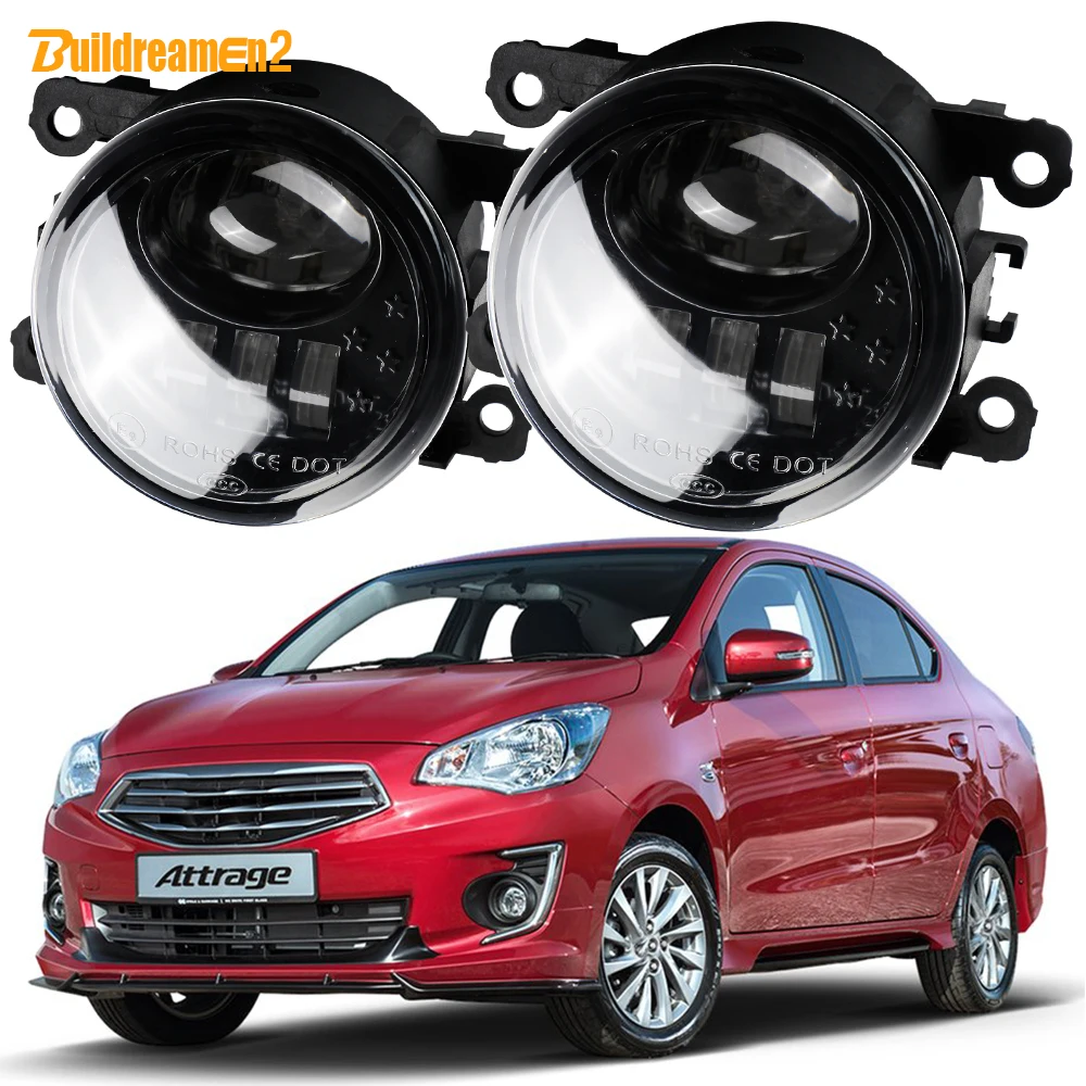 2 X kierowca samochodu + światło przeciwmgielne dla pasażera 60W 6000lm lampa przeciwmgielna LED 12V dla Mitsubishi Mirage G4 Attrage Sedan 2013-2022