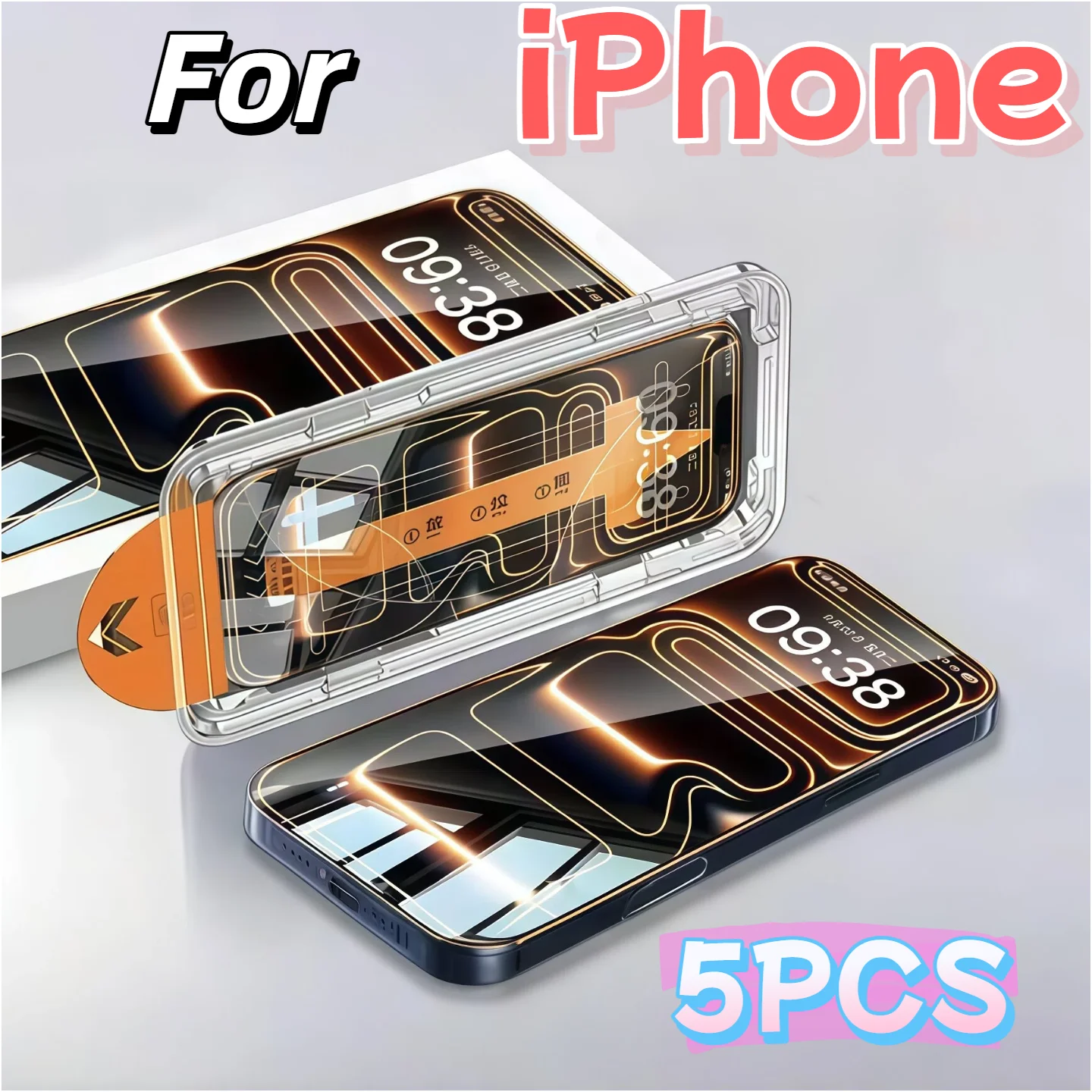 

5Pcs Anti-Spy Tempered Glass Screen Protector for iPhone Air 17 16e 16 pro Max 15 14 13 12 Mini 11 17 XS XR - Mobile Phone