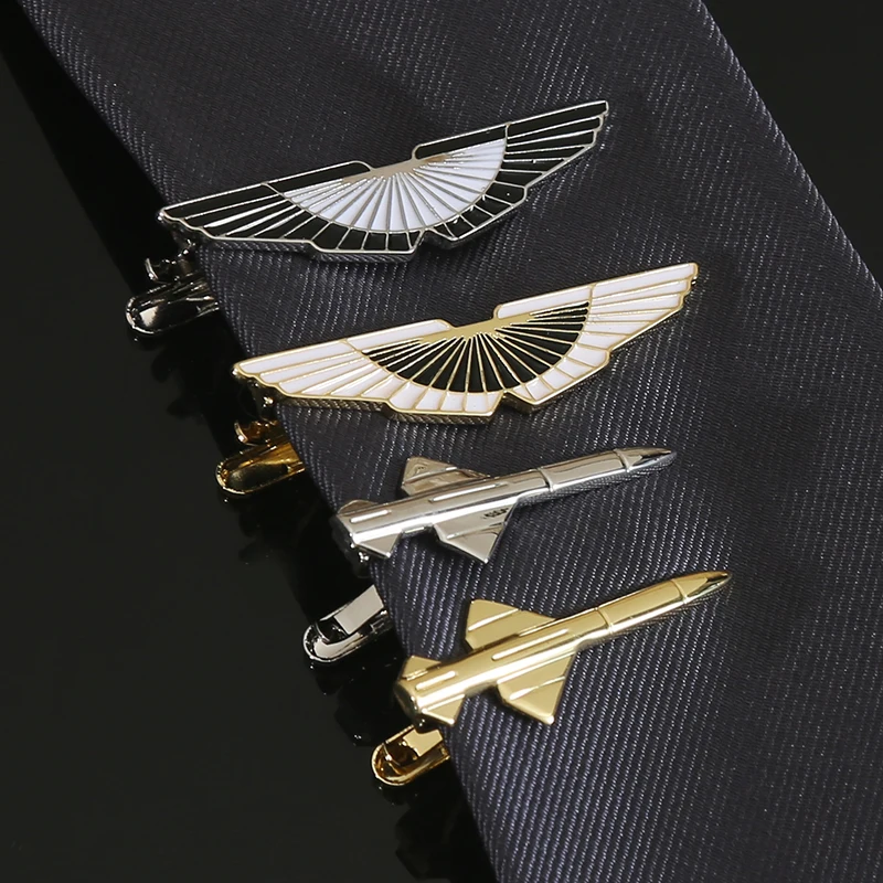 Personality creative men\'s tie accessories aircraft collar clip domineering fashion high-end casual tie clip