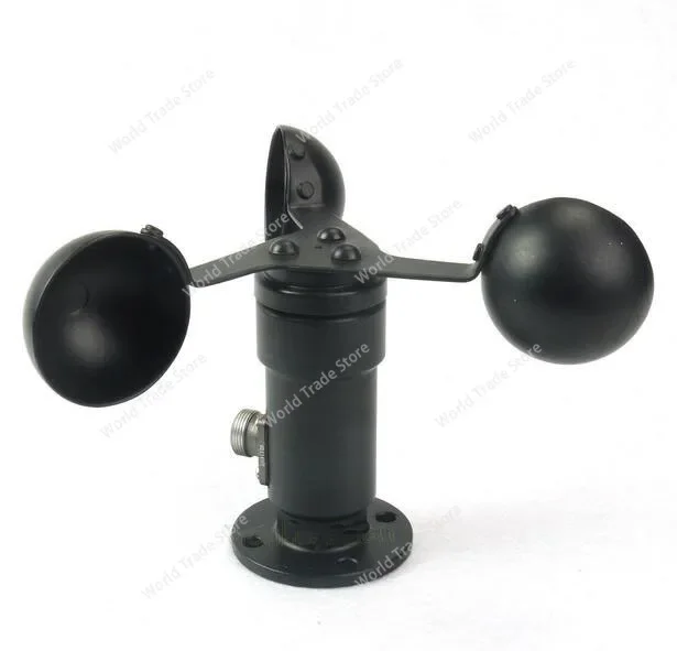 Wind Speed Sensor Anemometer 3 Cups Aluminium Alloyed Current Output 4-20mA