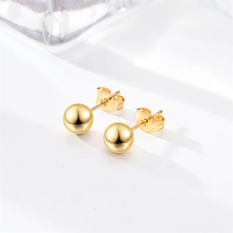 20 Stück/Set, 3 mm, 4 mm, 5 mm, 6 mm, 8 mm, Edelstahl-Kugelohrstecker, hypoallergen, zum Selbermachen von Ohrringen, Ohrringkomponenten für die Ohrringherstellung. – Detail 4