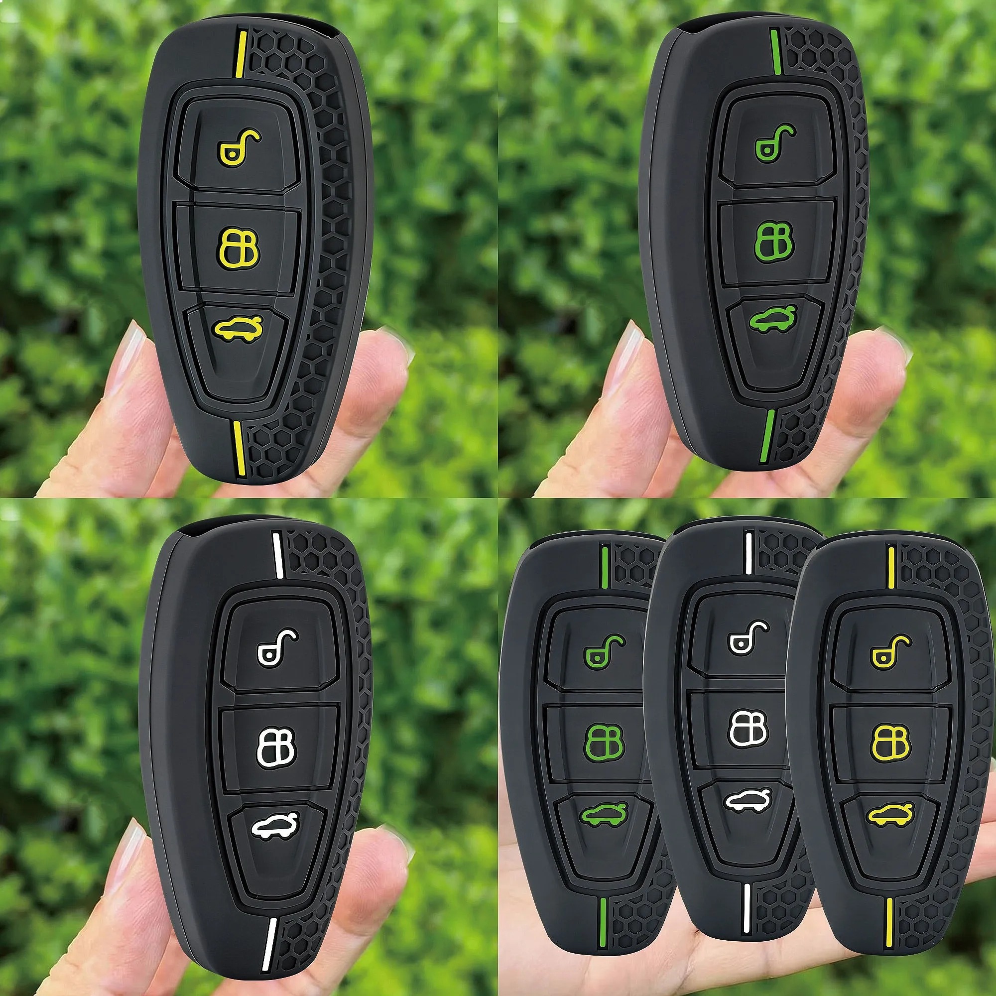 Car Key Fob Cover For Ford ST Line Fiesta Focus Mondeo Ecosport Kuga Puma Edge Escape Metallic Silicone Auto Key Shell