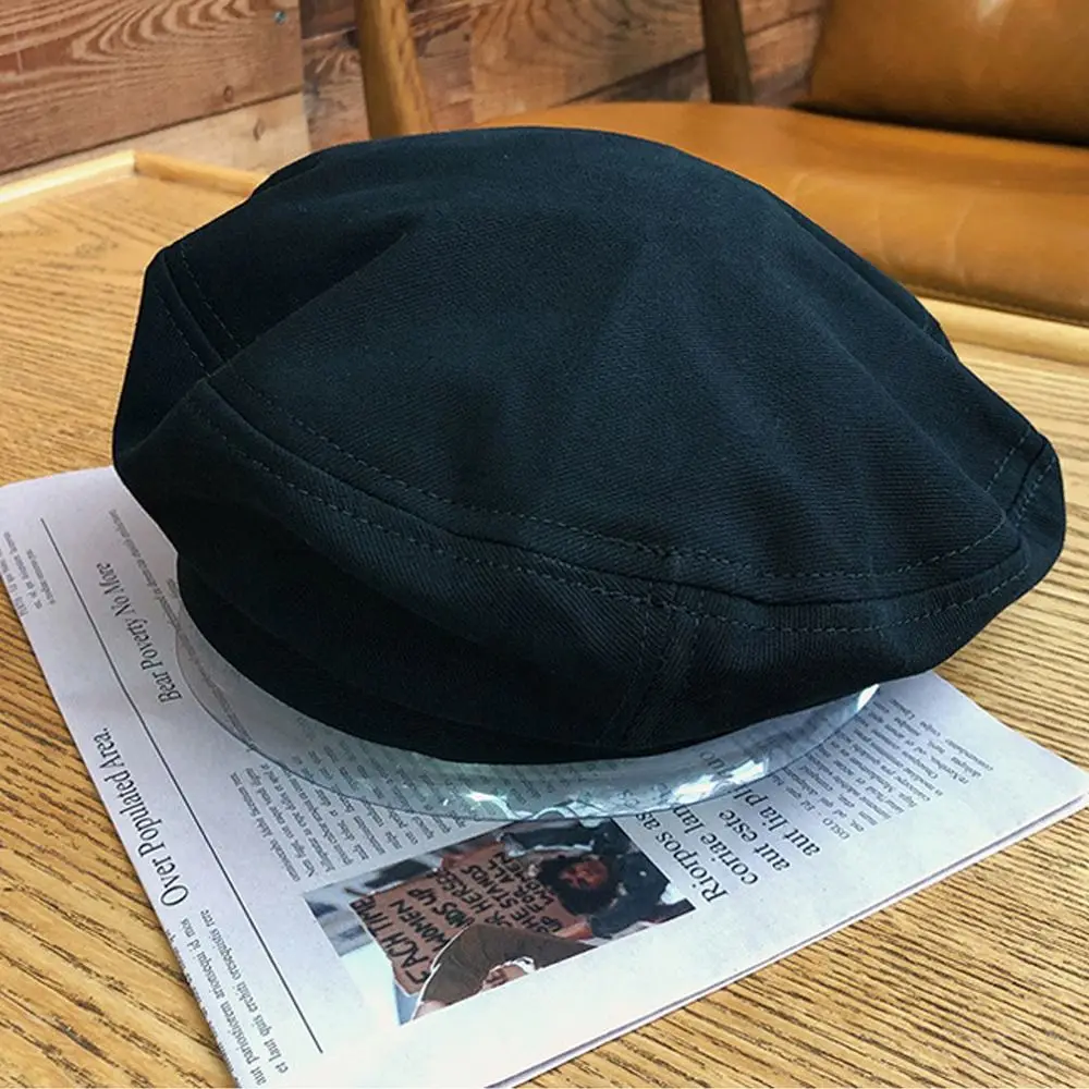 Korean Version Cotton Beret Hats Solid Color British Painter Hat Retro Girl Berets Spring Autumn Winter