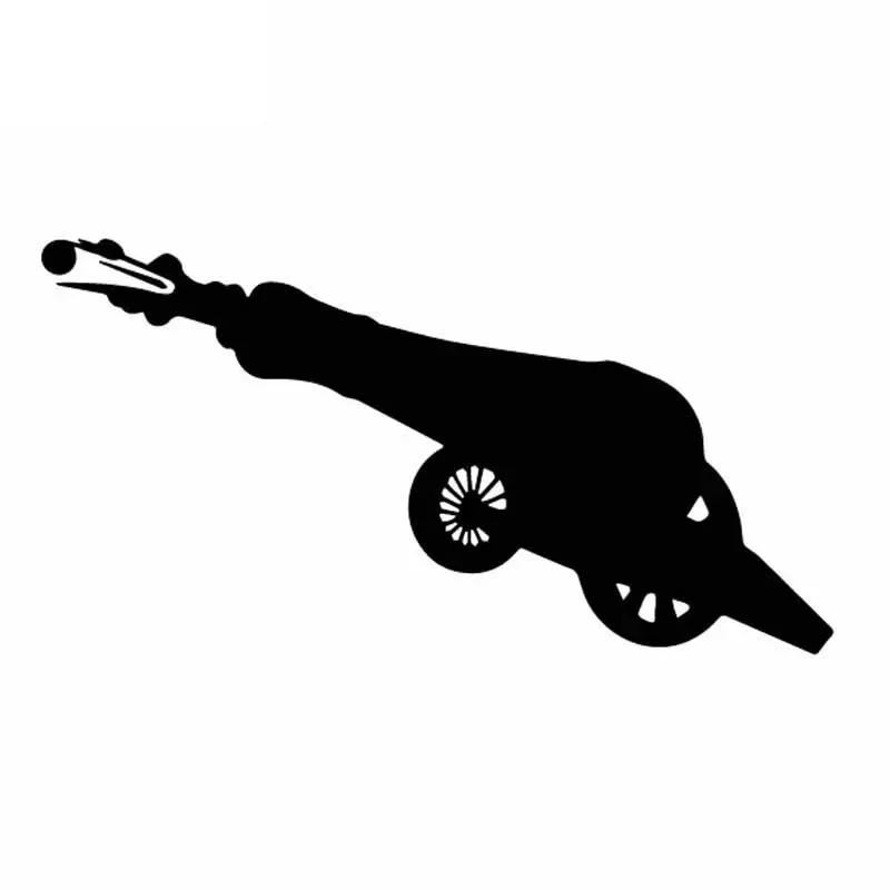 Car Sticker Outline Gun Fire Shadow Vinyl Premium Decoration PVC Car Sticker Waterproof Cover Scratch Black/white,15cm*8cm