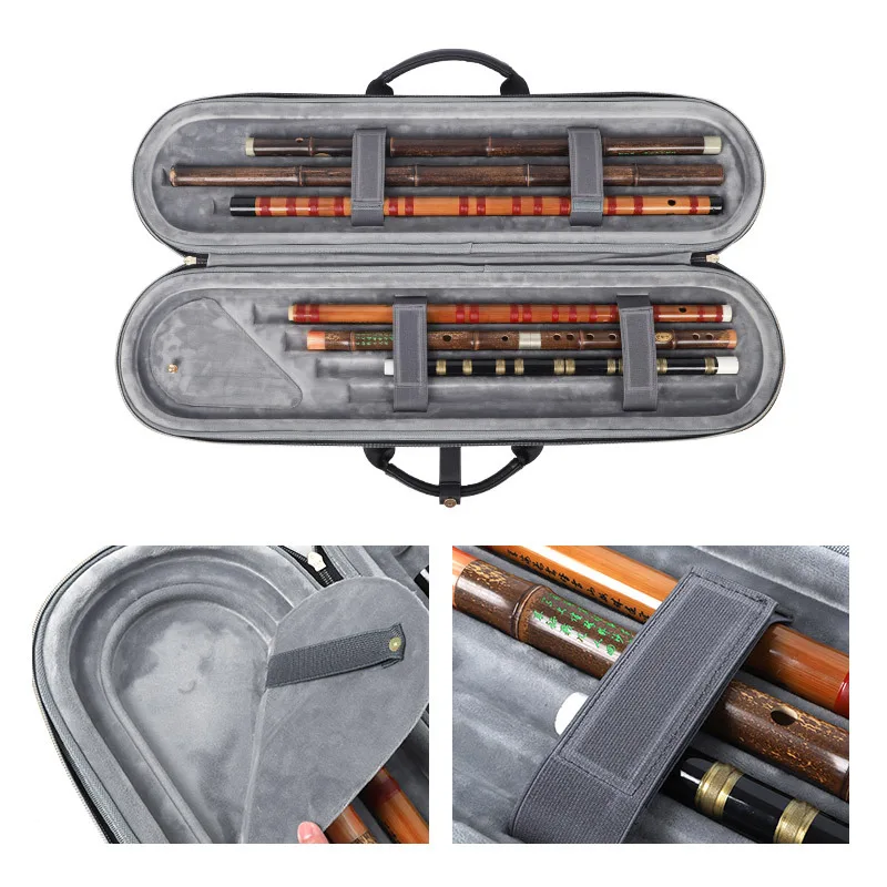 

Removable shoulder back, portable bamboo flute bag storage box