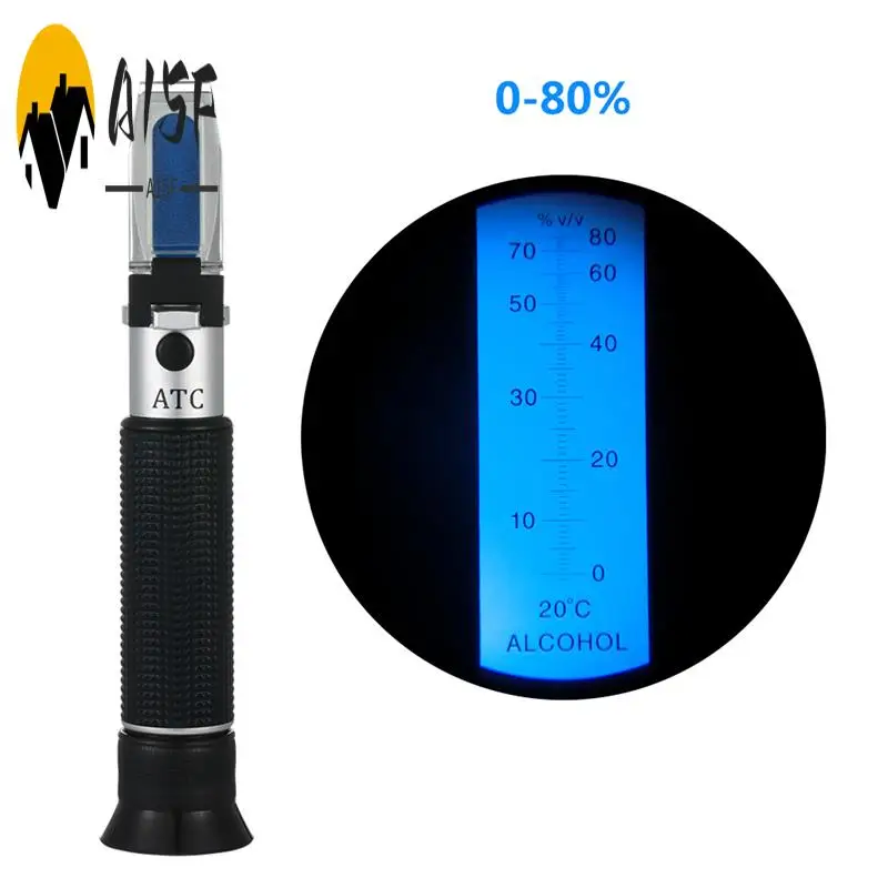 

A15F-Alcohol Refractometer 0-80% Handheld Alcoholometer Brewing Liquor Concentration Tester For Spirits Tester Alcohol Meter