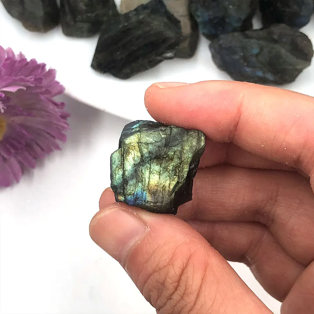 Natural Labradorite Raw Crystals Stones Flashy Rough Quartz Crystal Reiki Healing Energy Gemstone Minerals Home Decor Spiritual