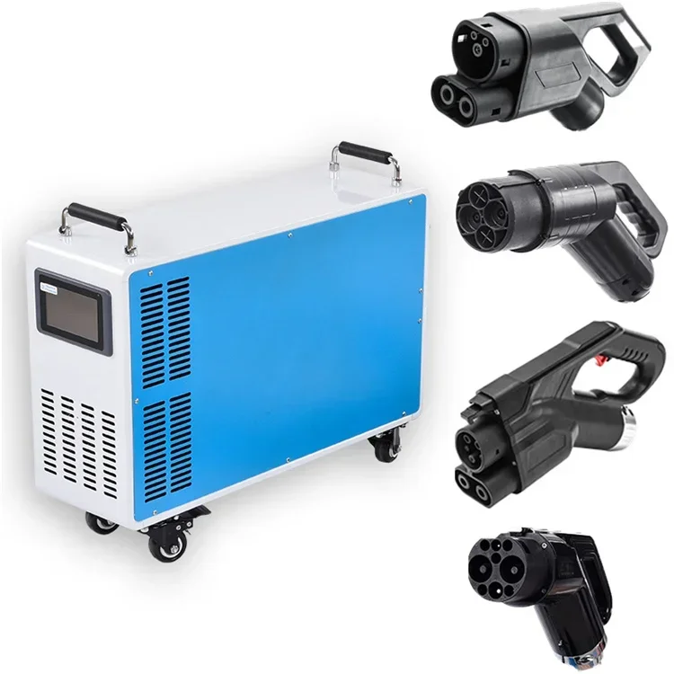 Fast EV Charging Station 30KW Portable DC Charger for Electric Car CCS2 European Standard on the Road