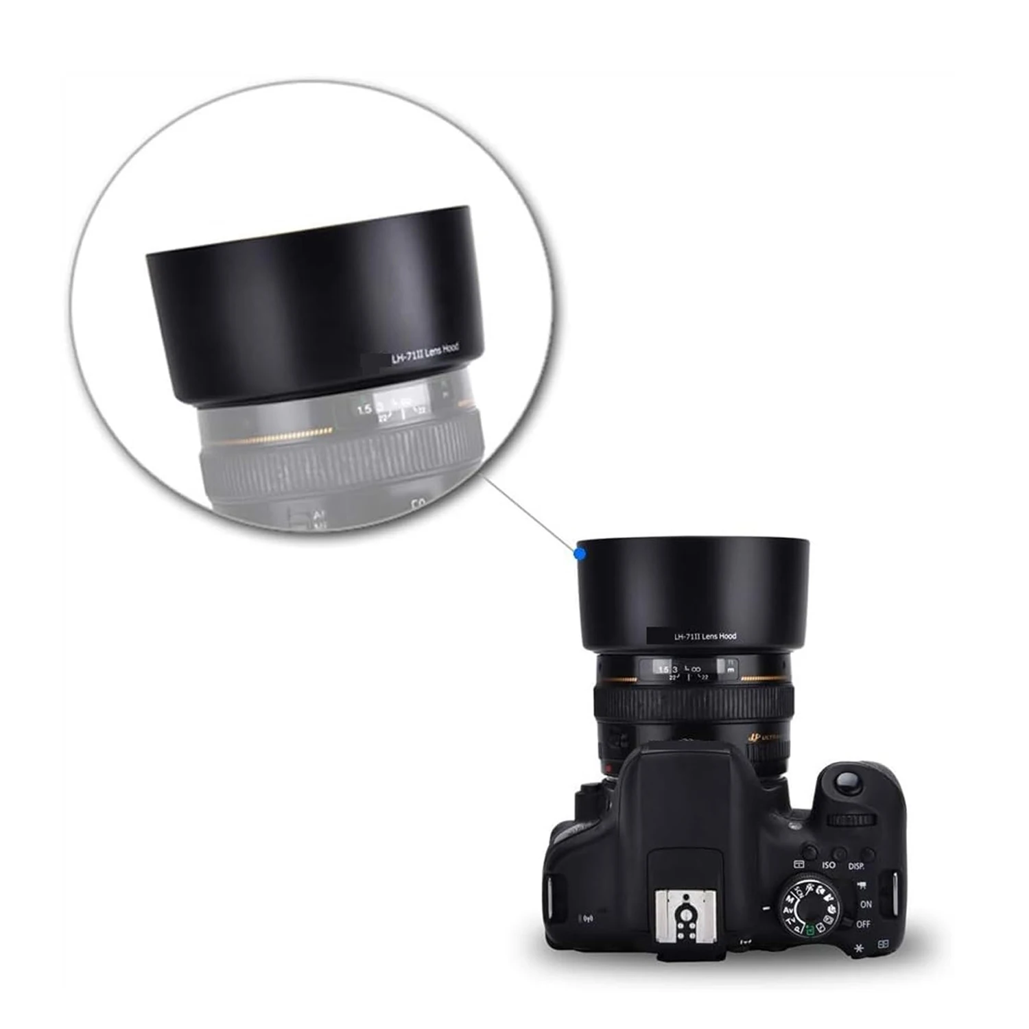 Durable ES-71 II For Canon EF 50mm F/1.4 USM Lens Hood Camera Accessories For Canon ES-71II Lens Hood