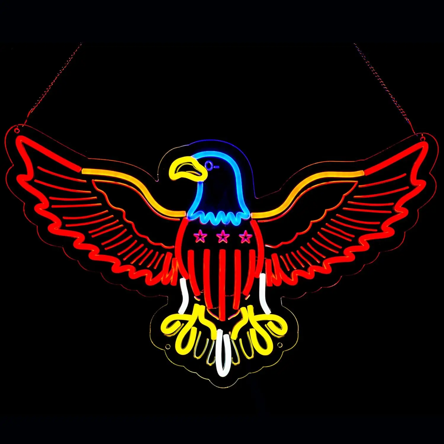 

Eagle Neon Sign Cool Giant Eagles Neon Light Sign for Home Karaoke Bar Restaurant Pub Cafe Salon Game Room Decor USB Powered