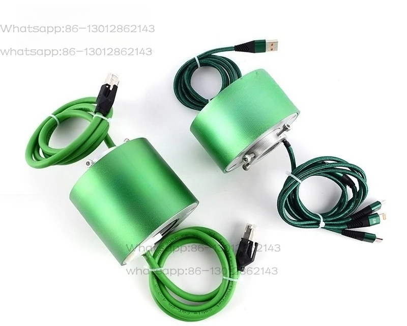 Ethernet cable slip ring 100M/1000M network cable slip ring 360 degree rotary joint video signal collector ring