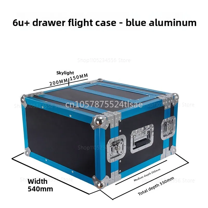 2U 3U 4U 5U 6U Aluminum Case Microphone Flight Case Rack for Wireless Receiver Microphone Drawer Rack Case
