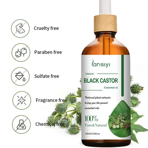Imagen 2 del producto Aceite de ricino puro 100% para el crecimiento del cabello, pestañas y cejas, aceite portador para aceites esenciales, aromaterapia y masaje