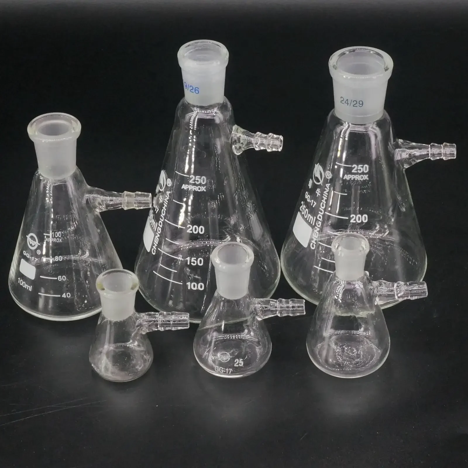 100-1000ml 24/29 29/32 Borosilicate Glass Vacuum Grinding Mouth Filtration Suction Flask