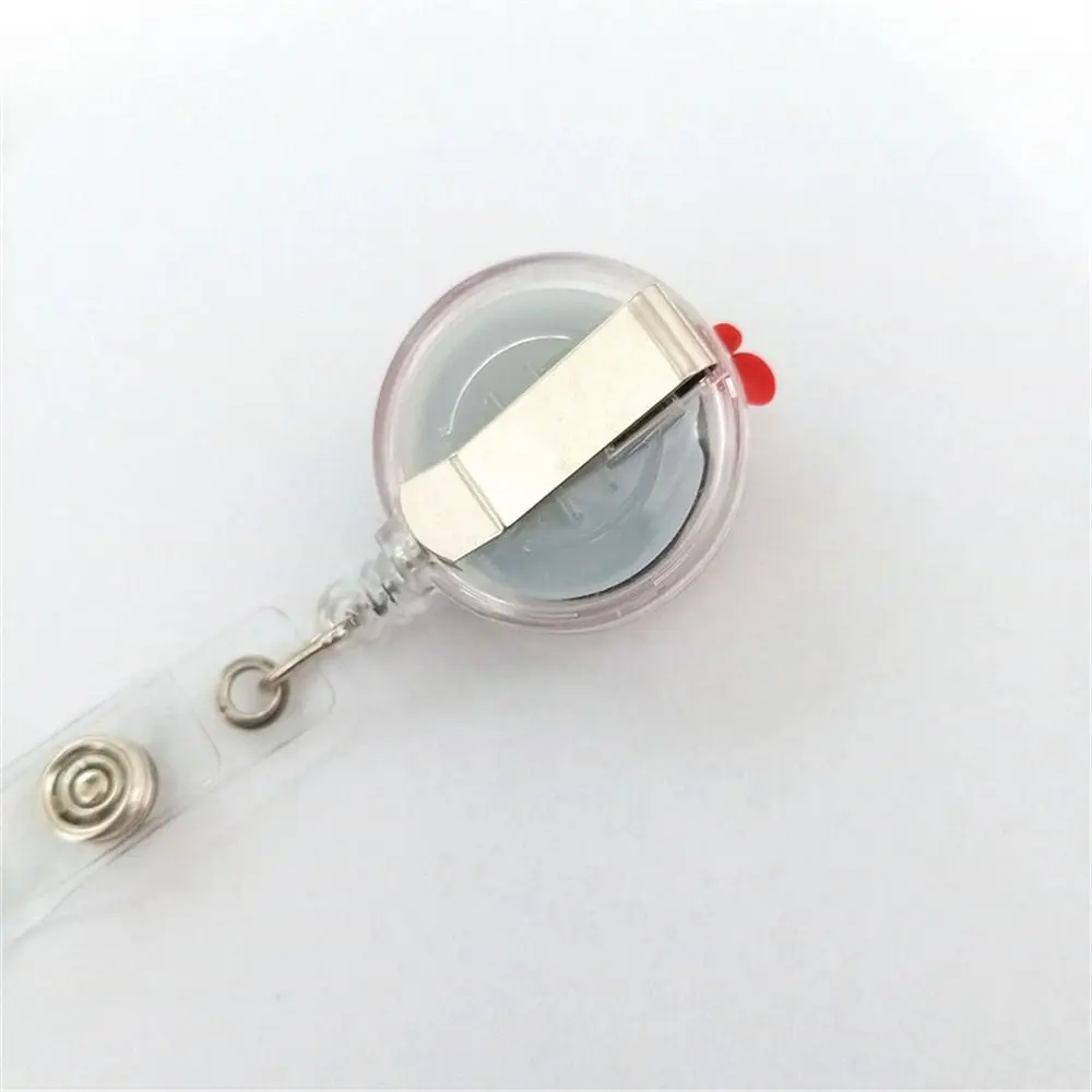 Silicone Fruits Badge Holder Avocado ID Card Cartoon Nurse Badge Reel Name Tag Easy Pull Buckle Retractable Badge Holder