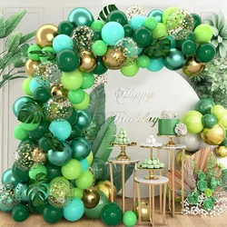138Pcs A set of jungle wildlife themed balloon arch set, wild animal dinosaur themed birthday party decoration