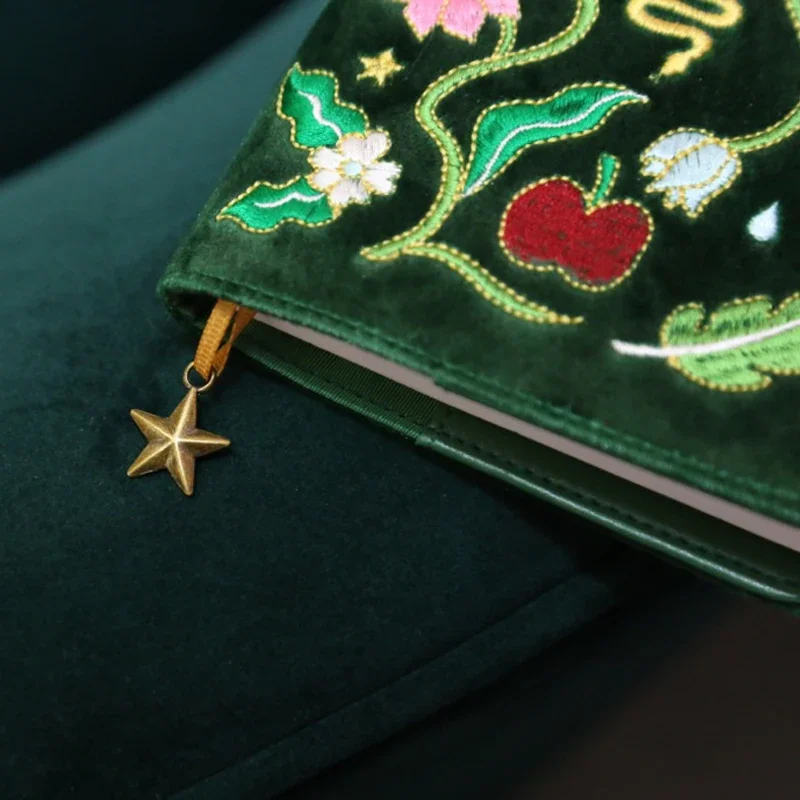 Velvet Eden Garden Notebook A6 Binder Journal Girl Student Diary Notepad 다이어리 128 Paper Pages