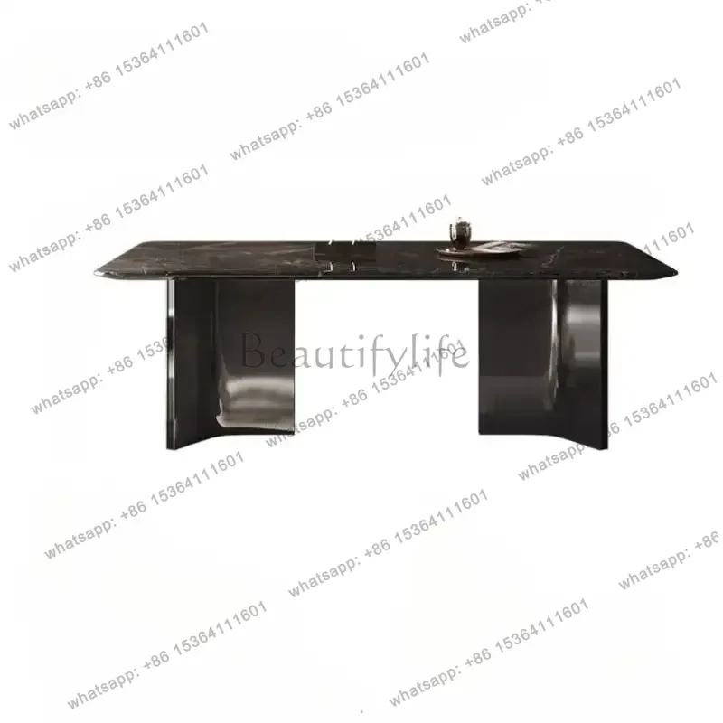 Rectangle Design Dining Tables Party Work Reading Restaurant Kitchen Dining Tables Marble Luxury Mesas