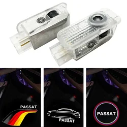 2Pcs LED Welcome Lights Logo for VOLKSWAGEN VW PASSAT B5 B6 B7 B8 1998-2010 Car Door Light Courtesy Projector Ghost Shadow Lamp