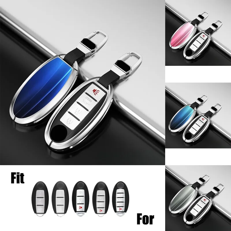 Etui-pour-cle-telecommande-de-voiture-en-alliage-de-zinc-tpu-verre-de-couleur-degradee-pour-nissan-gt-r-armada-murano-rogue-leaf-titan-sentra-pathfinder